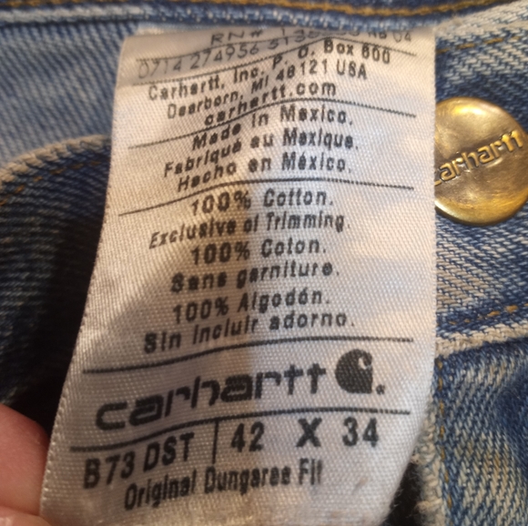 Carhartt Double knee Distressed Jeans Sz 42 - Picture 7 of 12